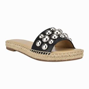 Nine West Blast Espadrille Slides - Black - Ireland (CD3162974)